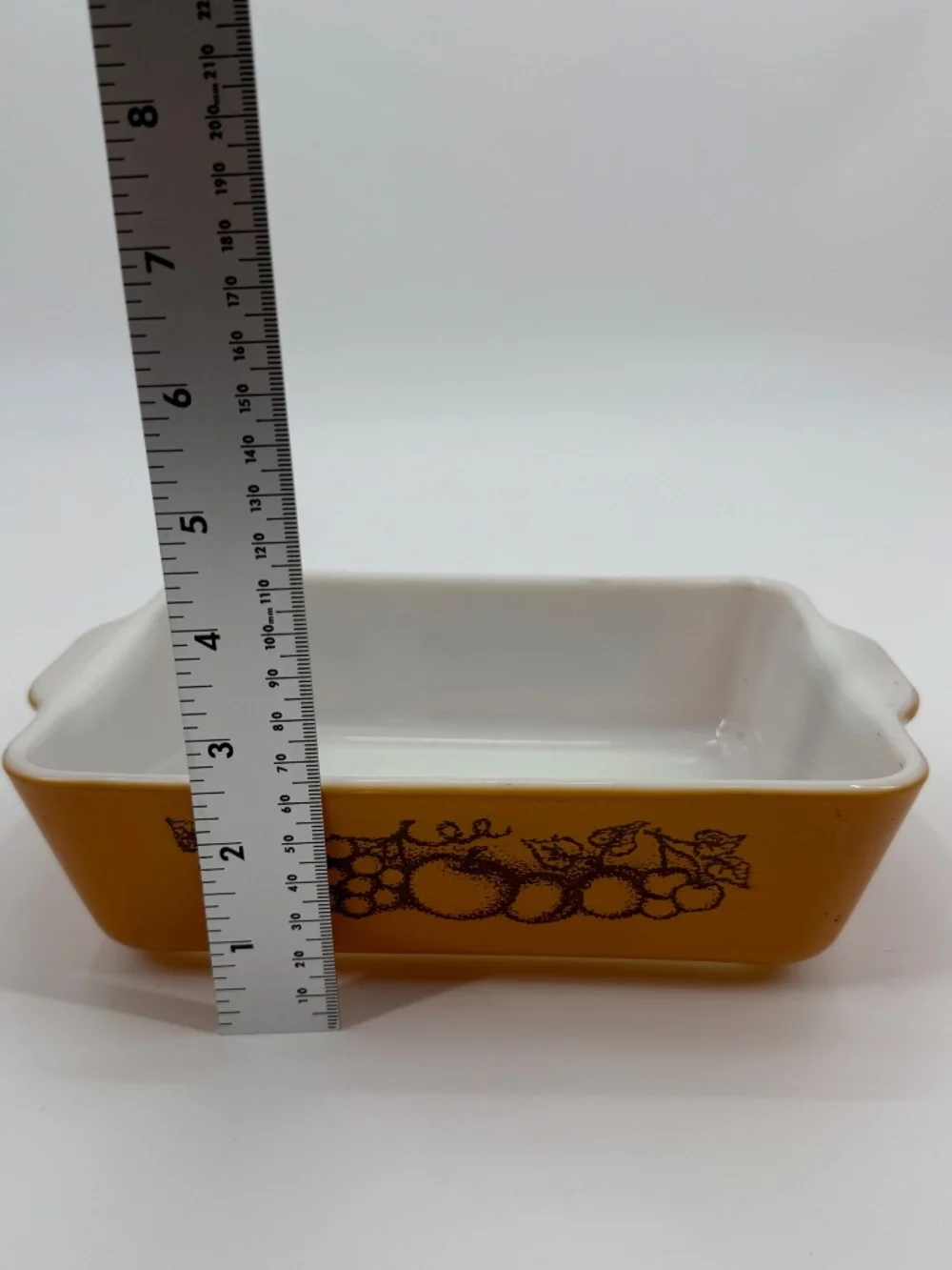 Vintage Pyrex Autumn Harvest 503 Orange Casserole Refrigerator Dish Lid 1.5 Qt.